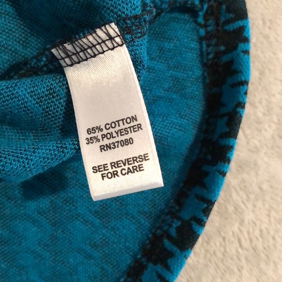 Teal houndstooth top - Picture 6 of 7